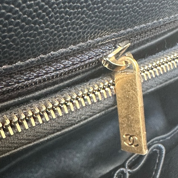 SOLD RARE Chanel Coco Top Handle Black Real Lizard Handle GHW Medium Bag - Picture 10 of 10